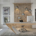 Natural wood executive desk 70x200cm - PIO60