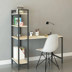 Desk with Side Shelving Unit -CH01