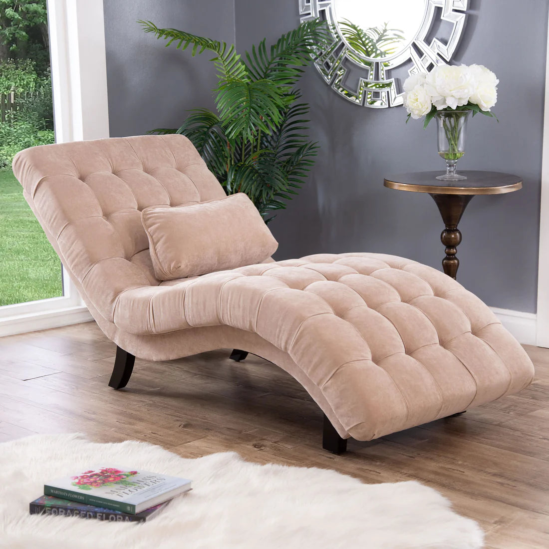 شيزلونج خشب زان طبيعي 65×160سم - ألوان متعددة - DECO39