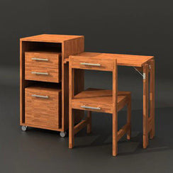 Foldable Desk with Chair and Drawer Unit - CRC71