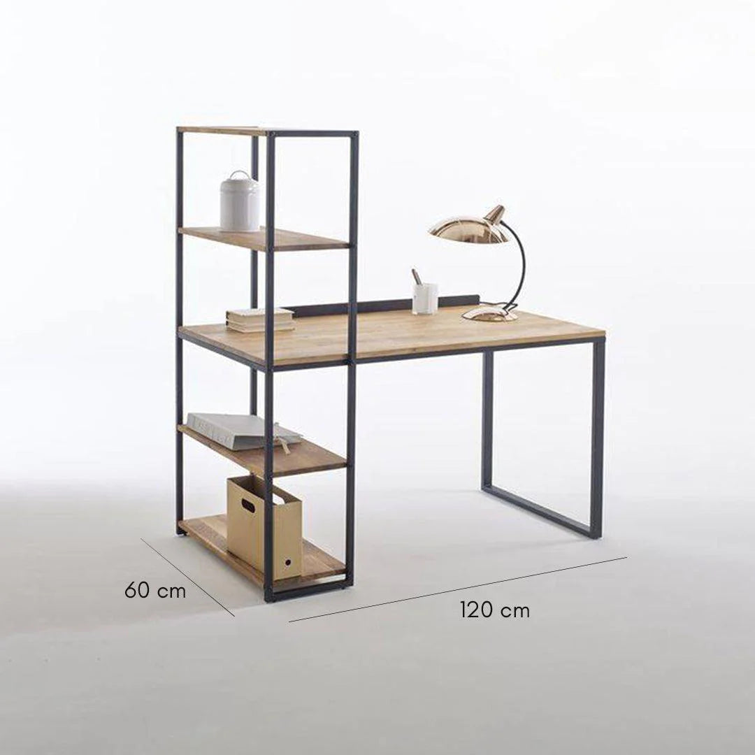 Desk with side shelving units - CH03