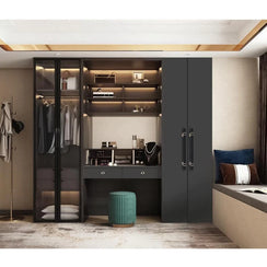 Dressing area integrated with a dressing table, 240x300cm