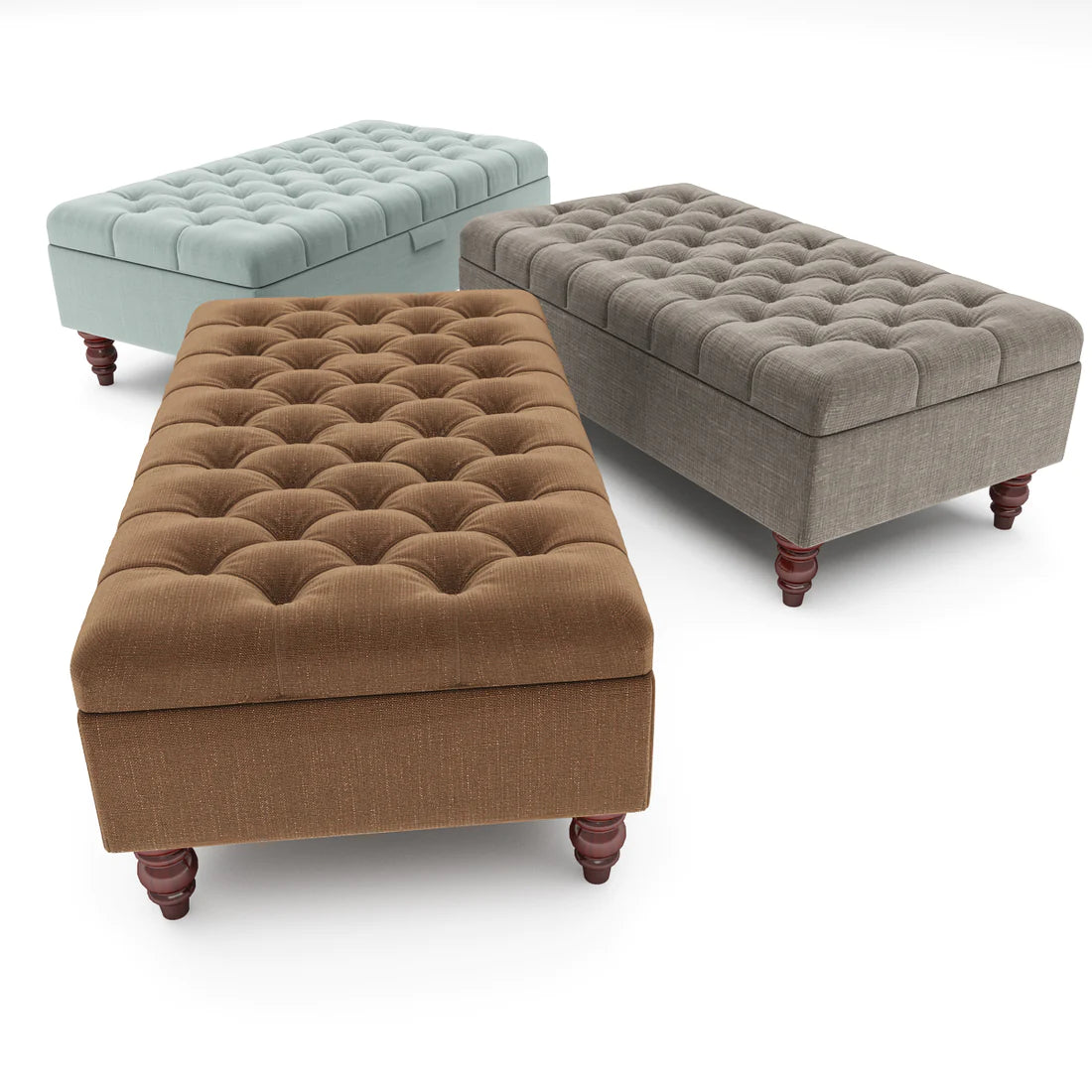 بانكيت سحارة 45×120 سم - خشب زان طبيعي - ألوان متعددة - GA17