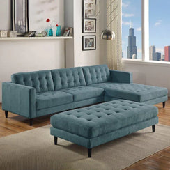 Modern L-shaped Sofa with Ottoman 200x300 cm - Multi-color - BF133