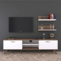 White and brown TV table 180*35