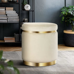 Circular Pouf Humak - Off-White