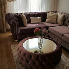 85cm tufted coffee table