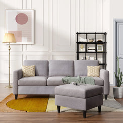 Beech wood corner sofa 150x220cm - FRUT109