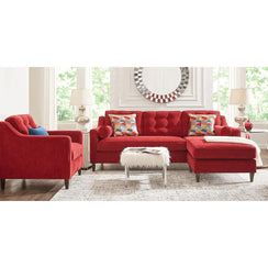 Corner sofa with ottoman, beech wood, 180x250cm - KEY30