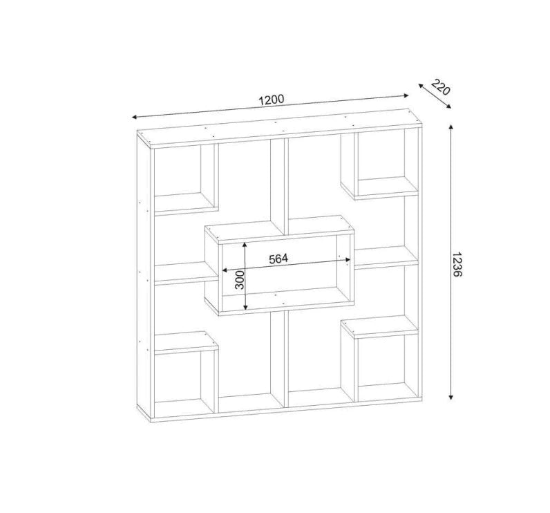 123X120 وحدة عرض ومكتبة -WU0025
