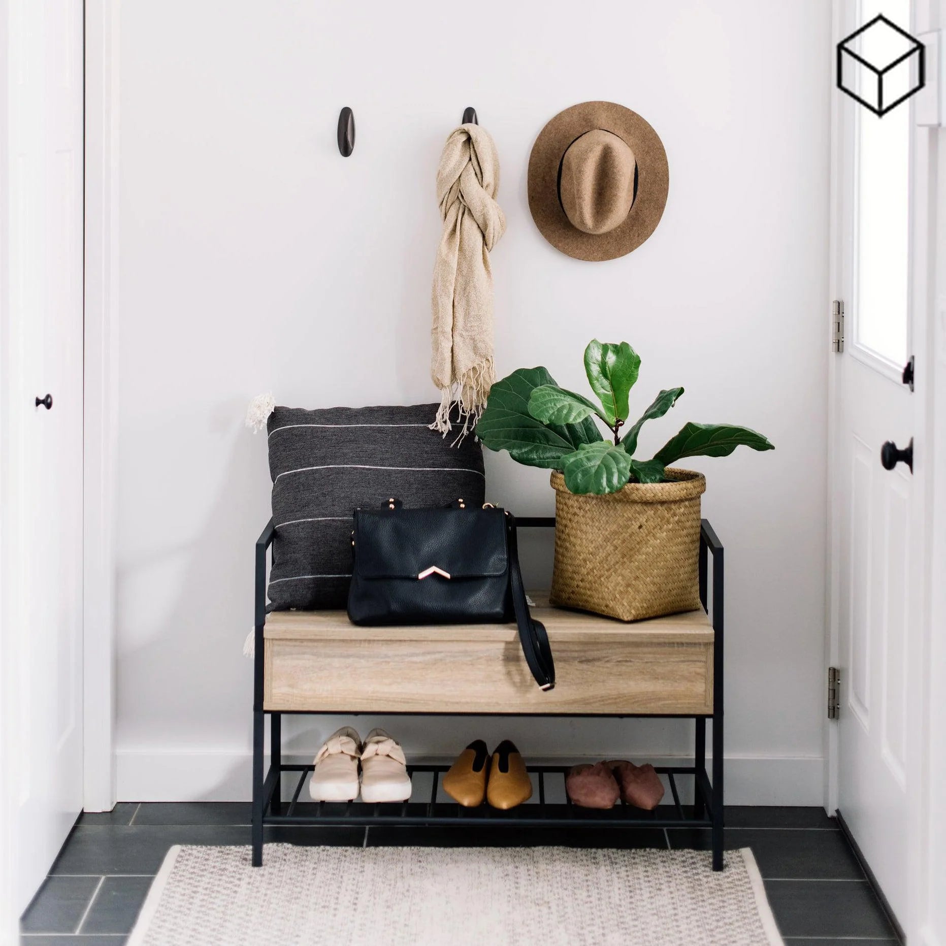 Shoe cabinet sofa with storage - See it in your space - AR - CH14