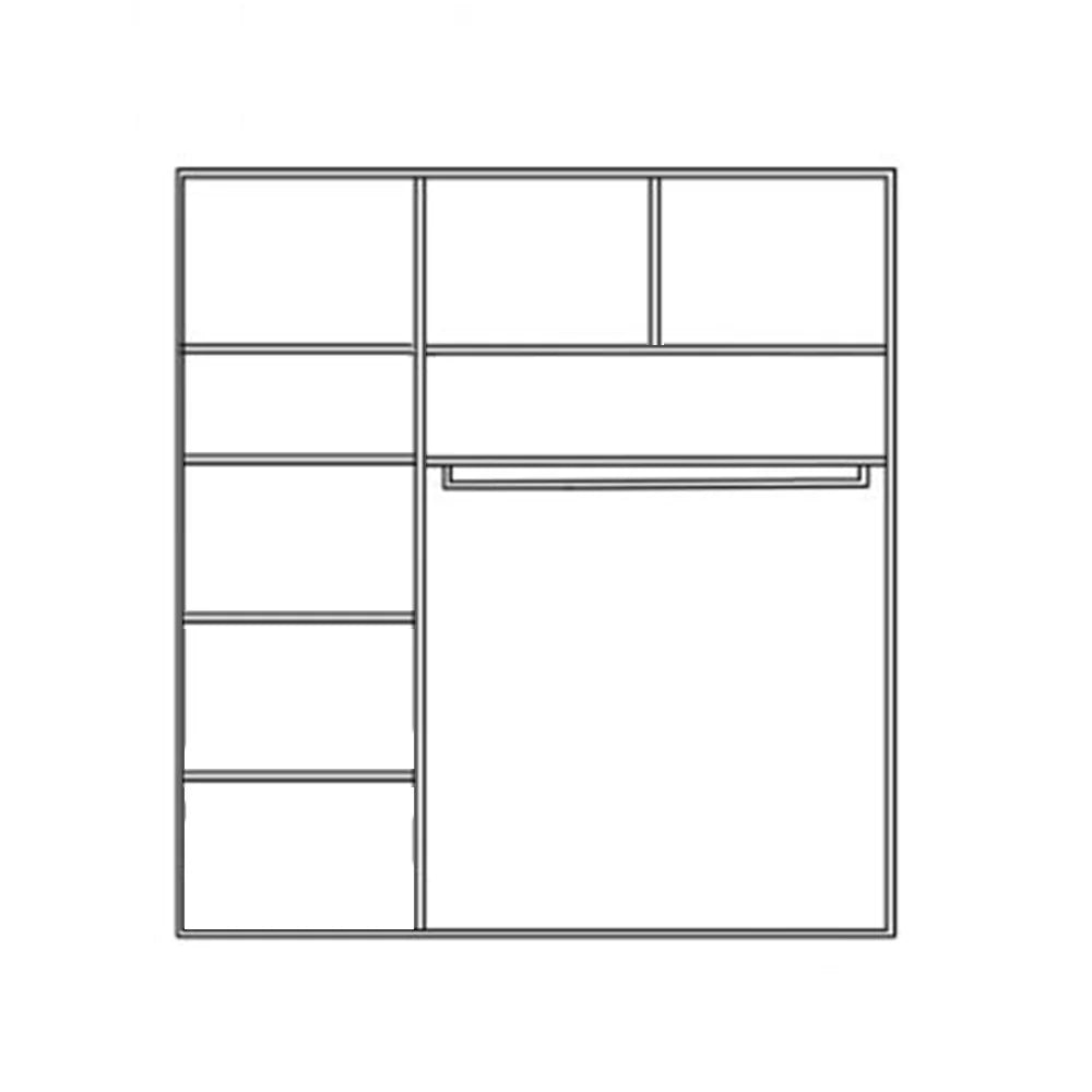 دولاب مدمج مع تسريحة 240×240سم